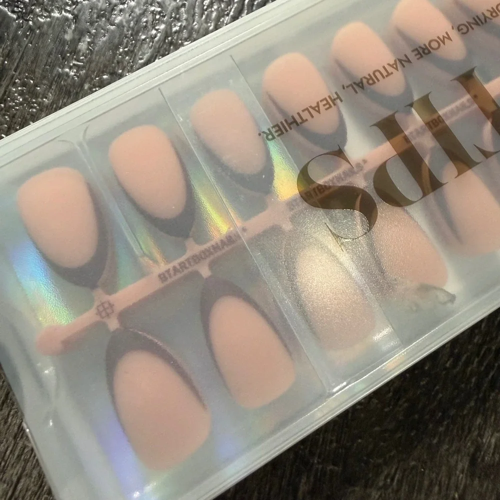 BTArtbox XCOATTIPS Nail Tips Women 150pc Peach Brown French Tip Soft Gel UV